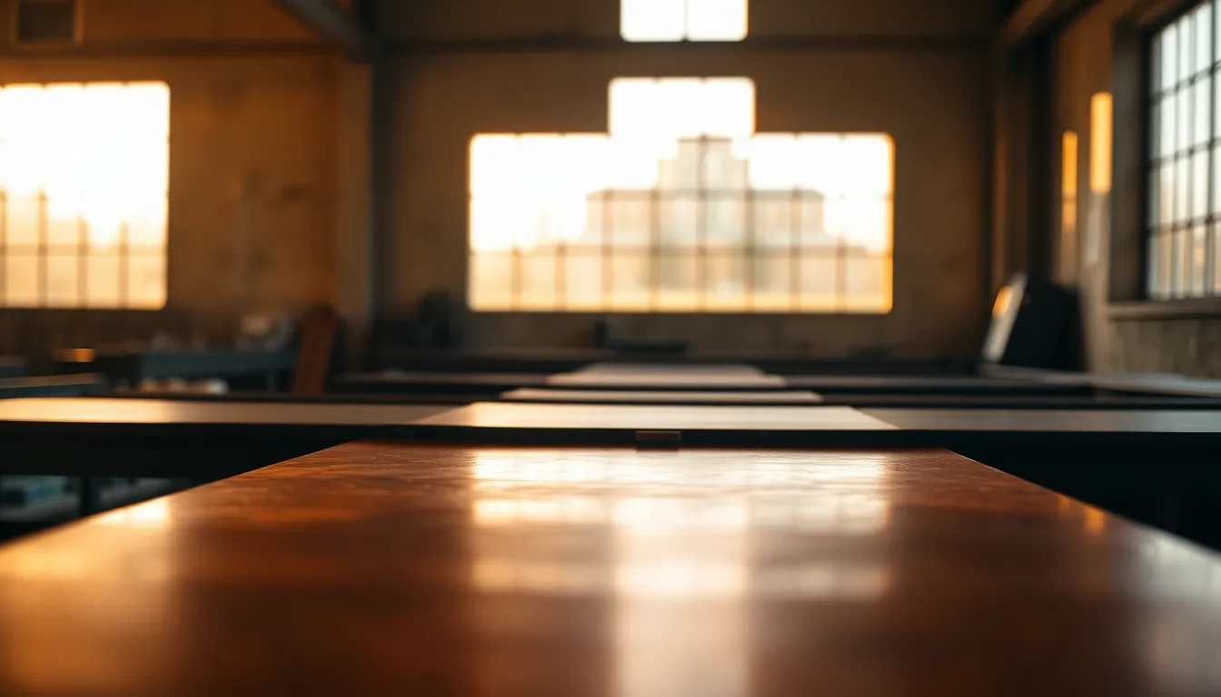 Polished Copper Surface Reflection