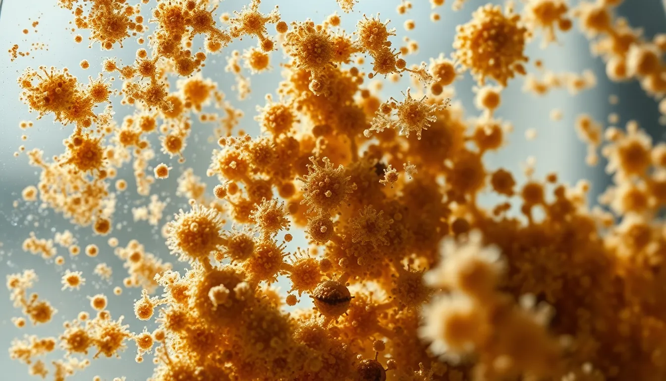 Mold Spores Under Microscopy