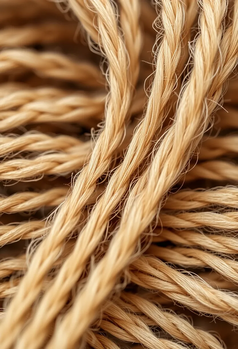 Textile Fibers Under Microscope This image showcases a detailed view of textile fibers observed under a microscope, presented in soft, even light that emphasizes their unique textures. With a hyperfocal distance, the sharp details extend throughout the scene, showcasing the beauty of material science. The natural, muted tones enhance the organic feel, evoking the essence of the fibers. A rule of thirds composition creates visual balance and intrigue, inviting a deeper understanding of textile structures.