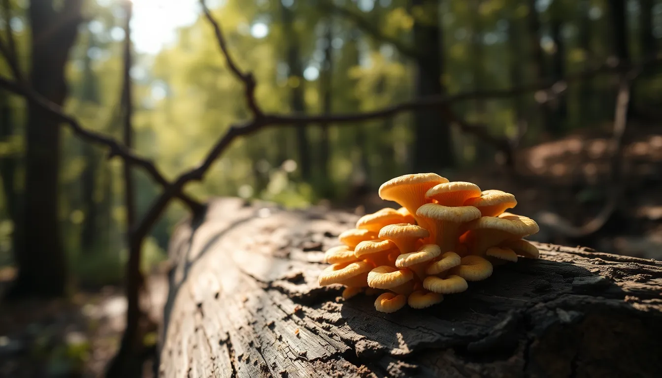 Fungal Structures on Decaying Log