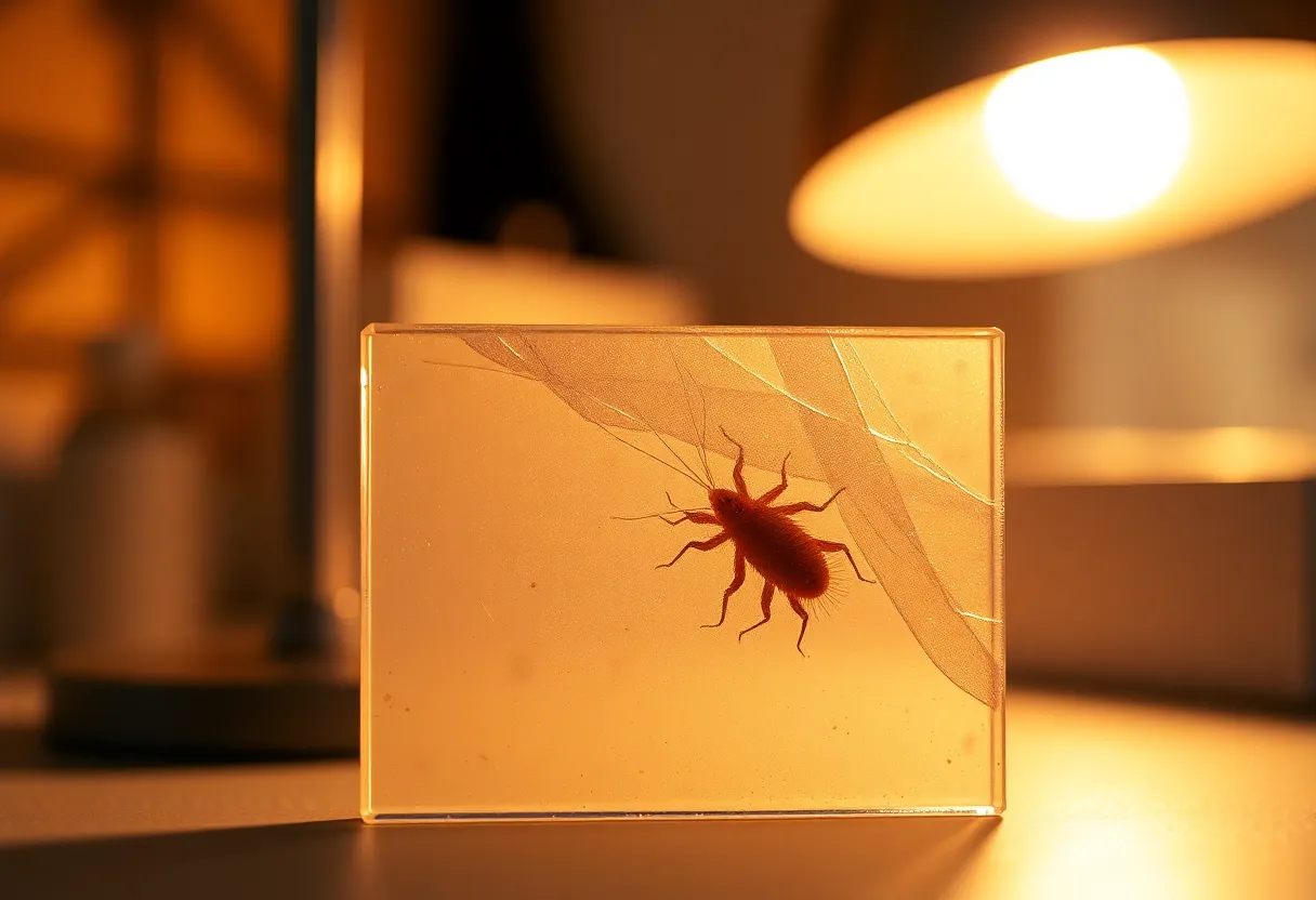 Close-Up of a Microorganism Slide