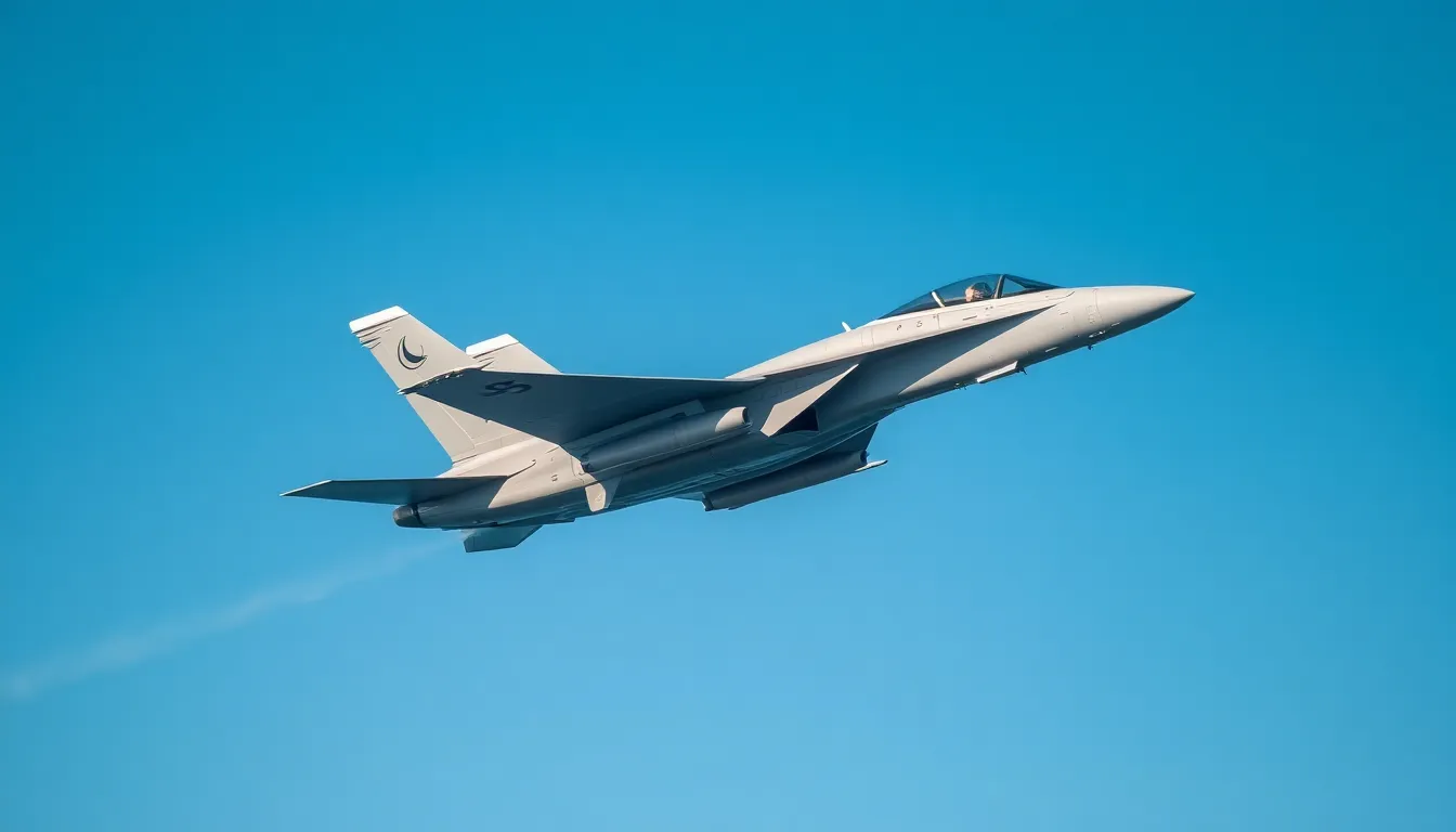 F/A-18 Super Hornet in Clear Blue Sky