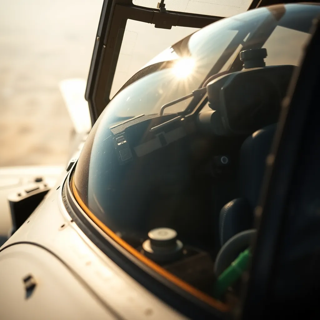 Intricate Cockpit Details of Military Aircraft