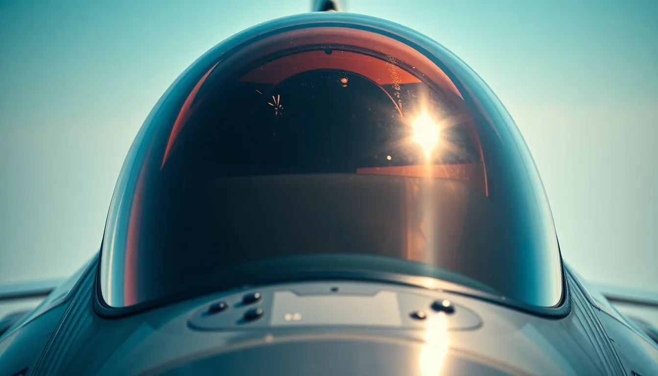 Close-Up of Fighter Jet Cockpit