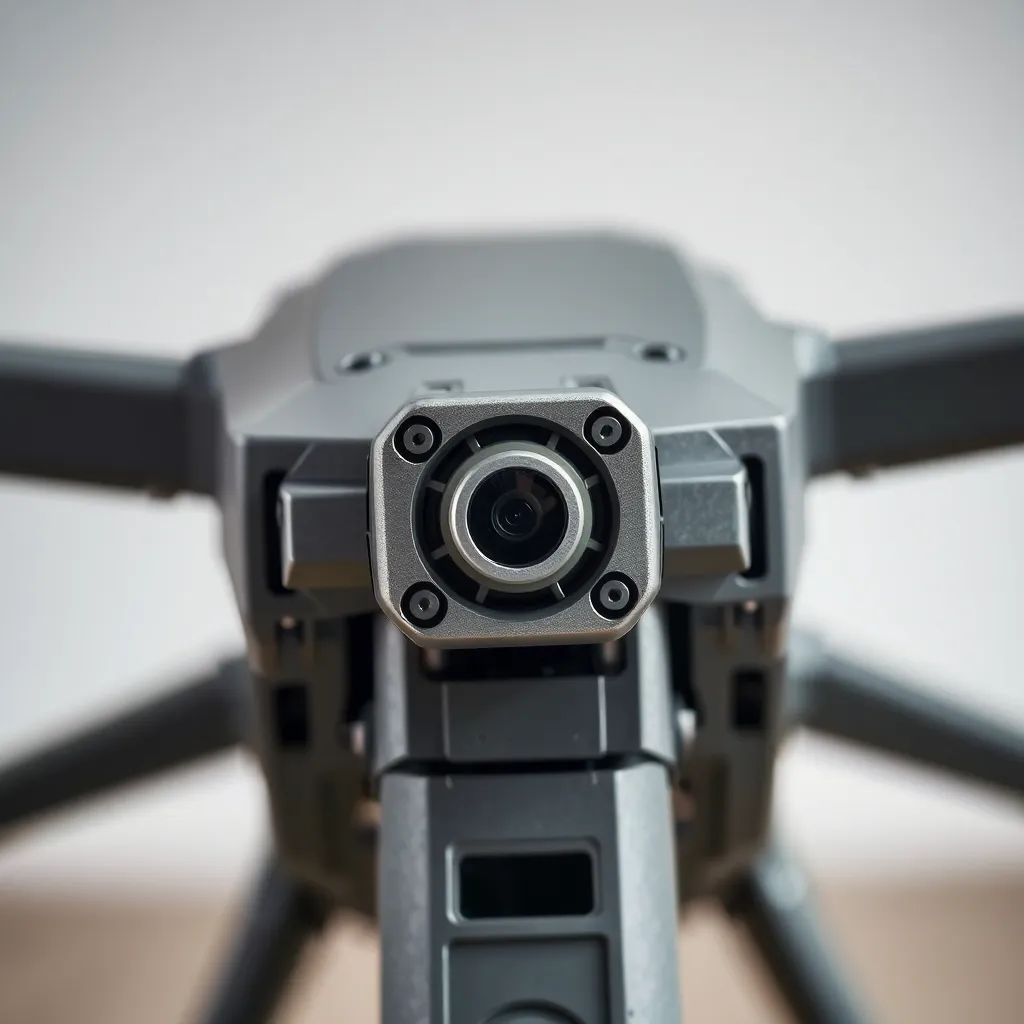 Detailed Close-Up of Military Drone Technology