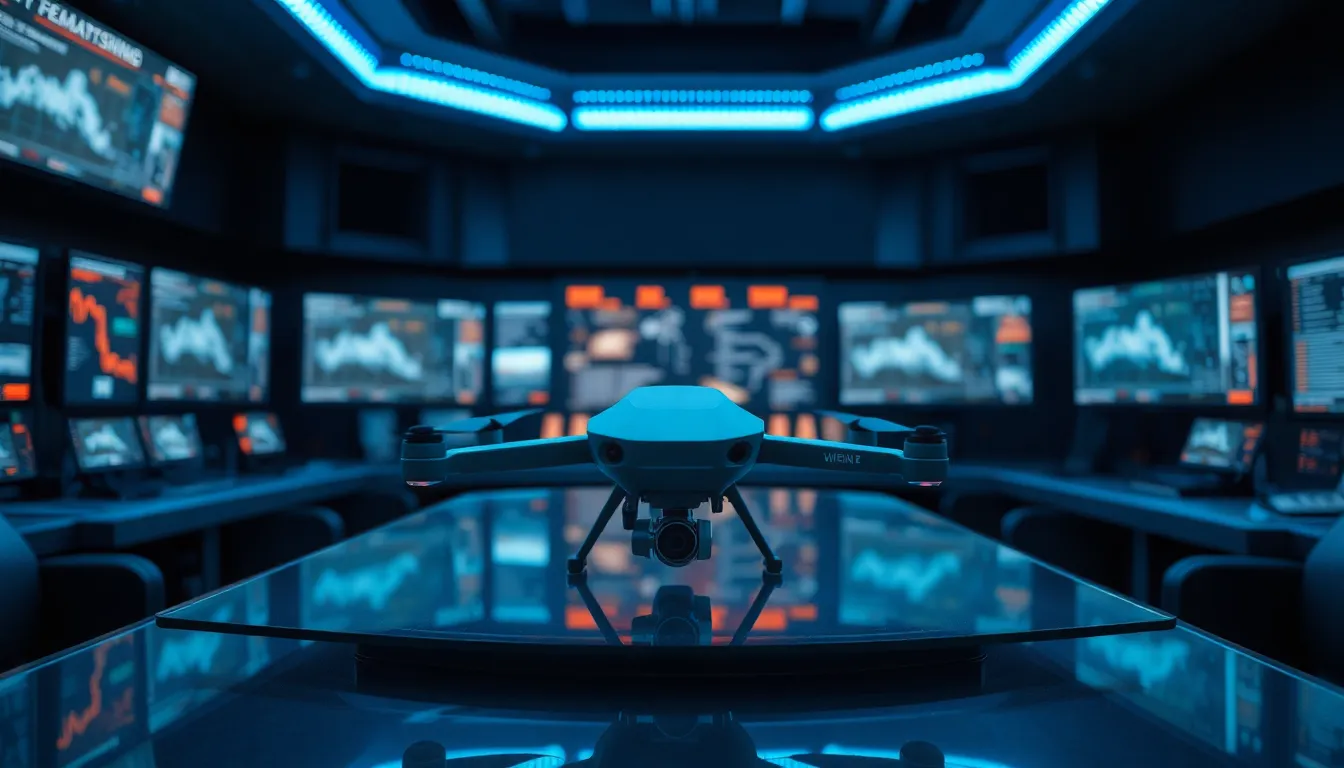 Military Drone in Command Center