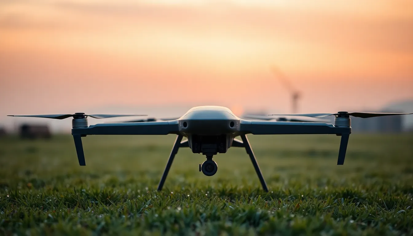 Military Drone Launch at Dawn