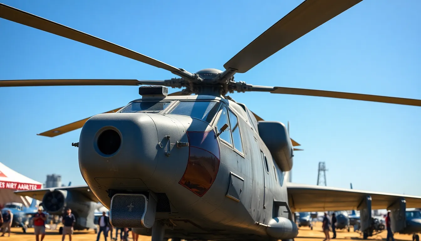 Military Helicopter Displayed at Airshow