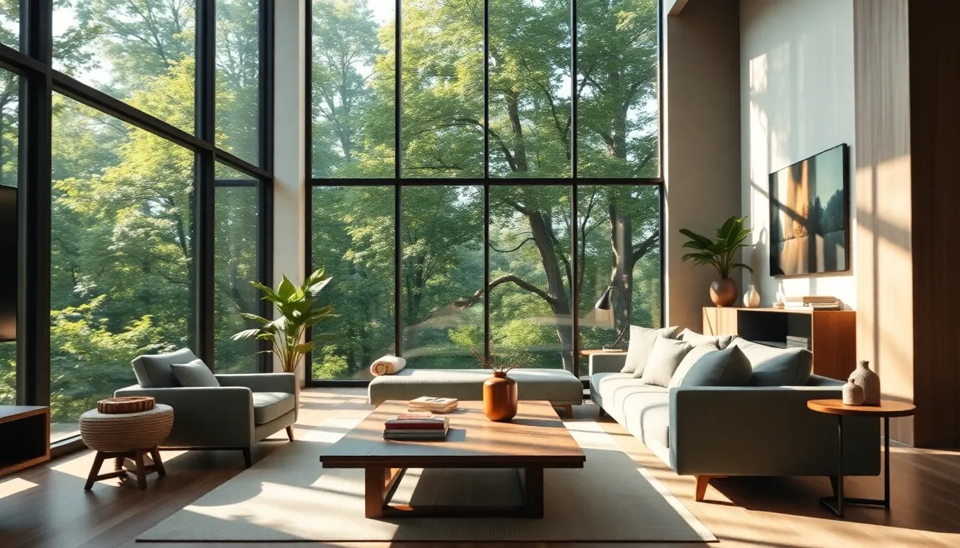 Bright Modern Living Room with Natural Light