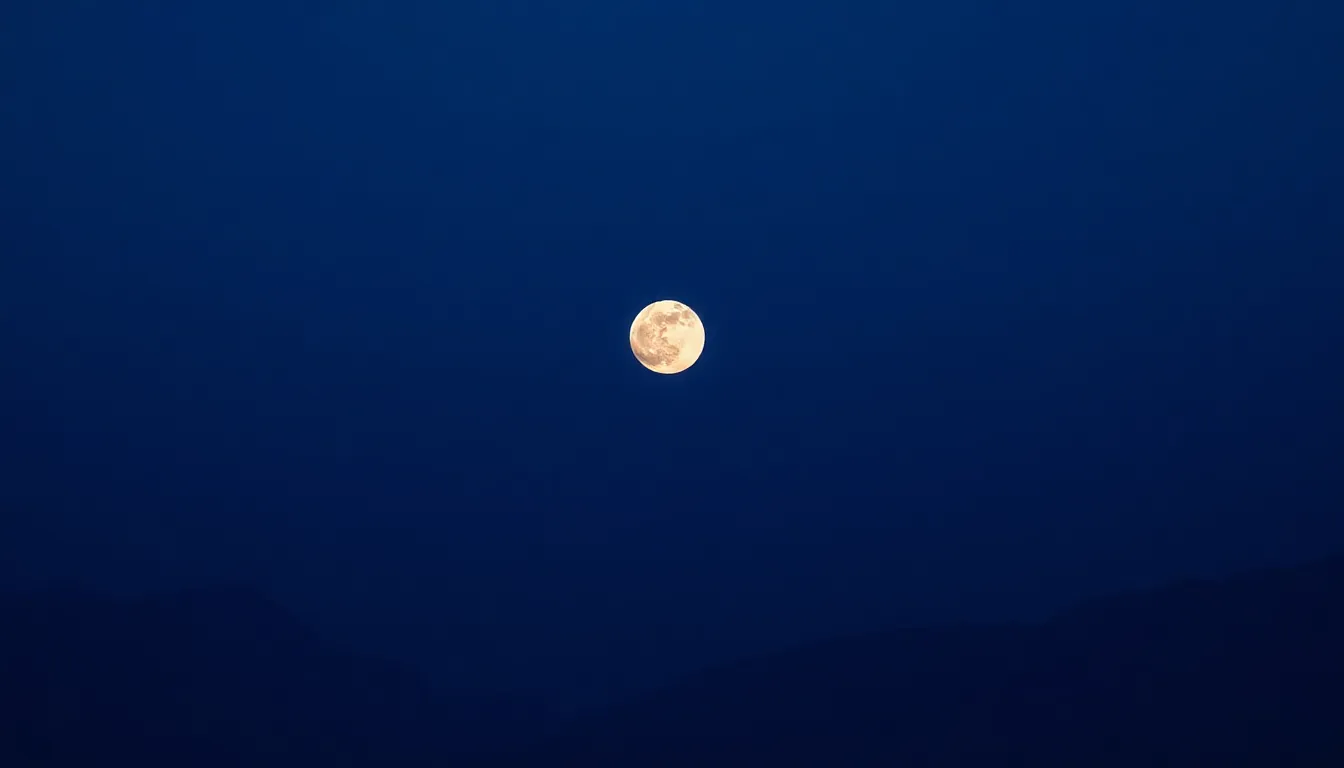 Moonrise Over Majestic Mountain Silhouettes