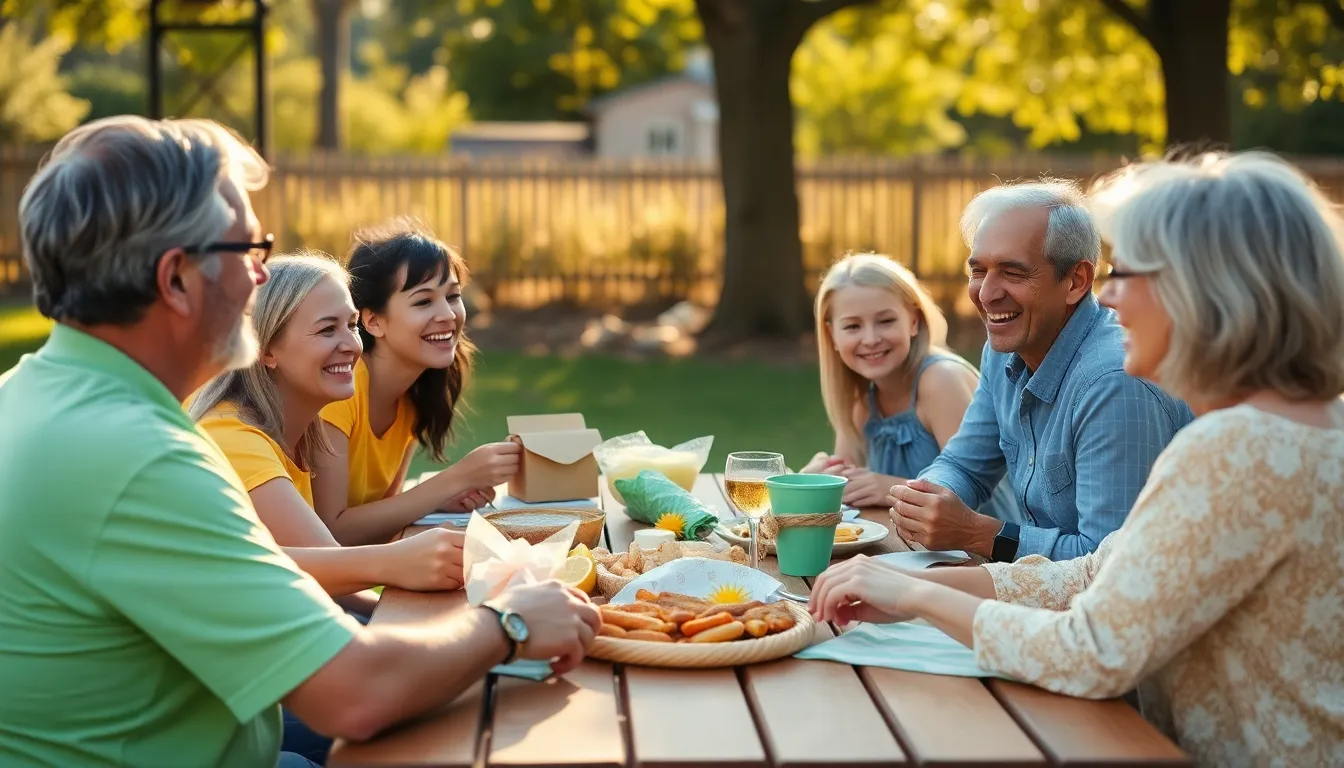 Family Picnic Celebrating Mother's Day