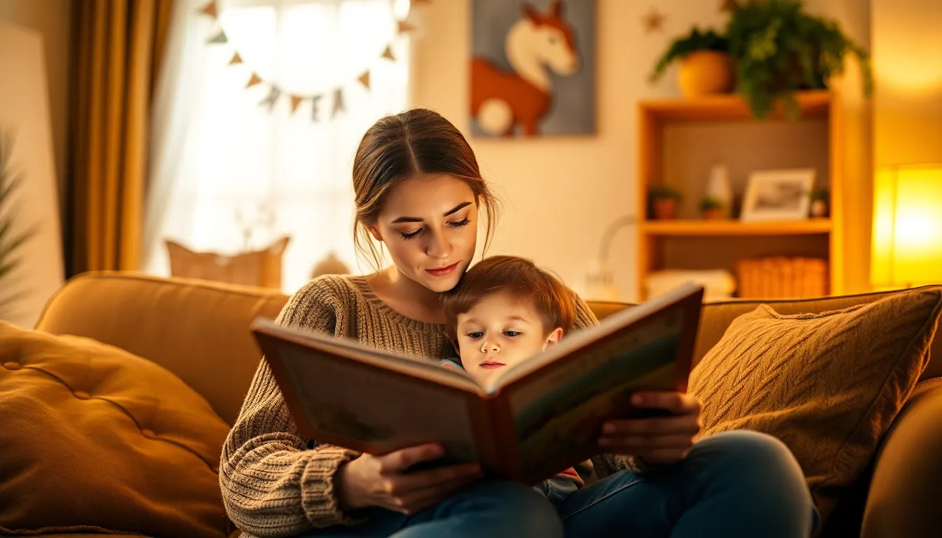 Mother Reading a Story to Her Child