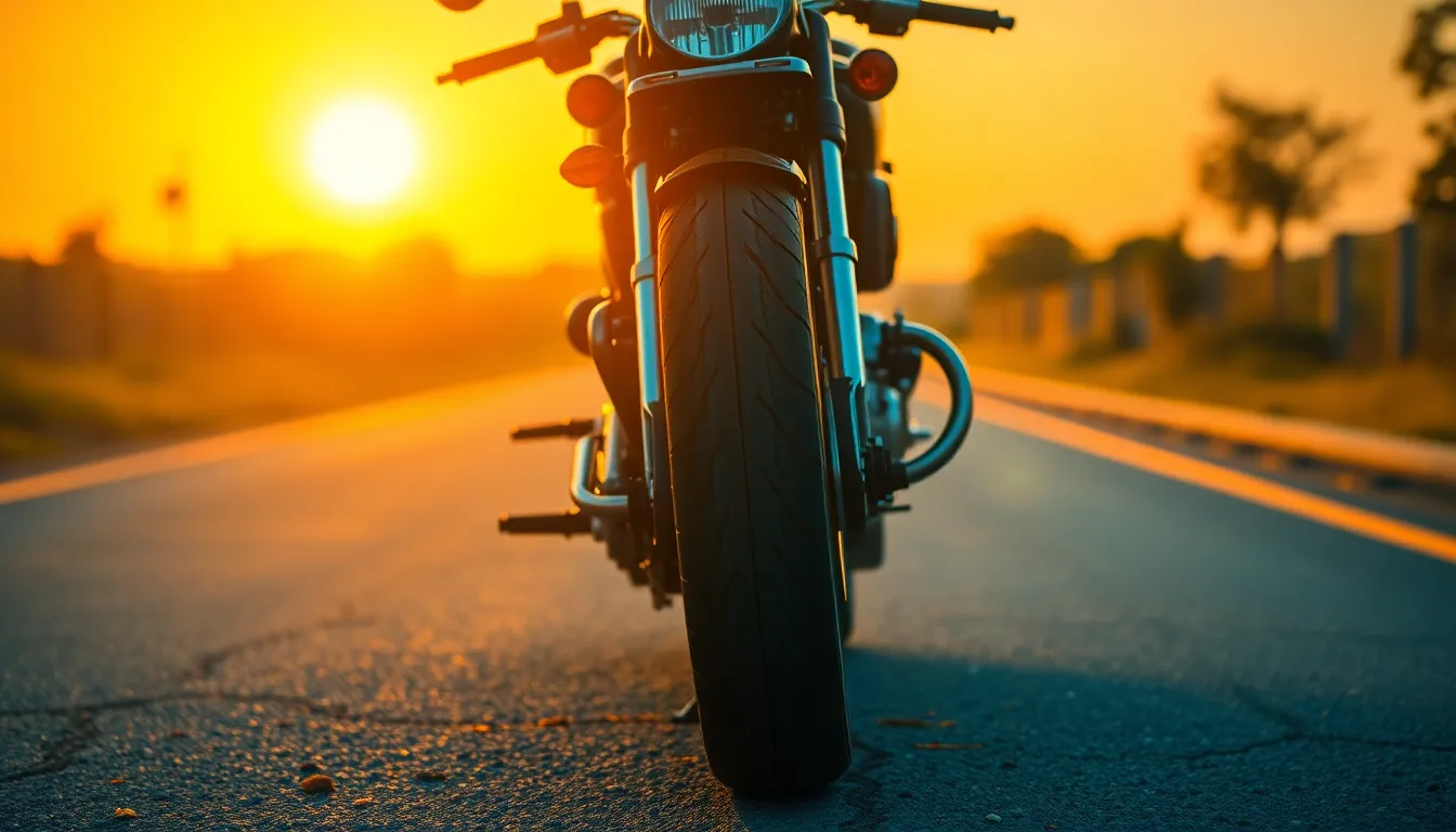 Stunning Motorcycle at Sunset
