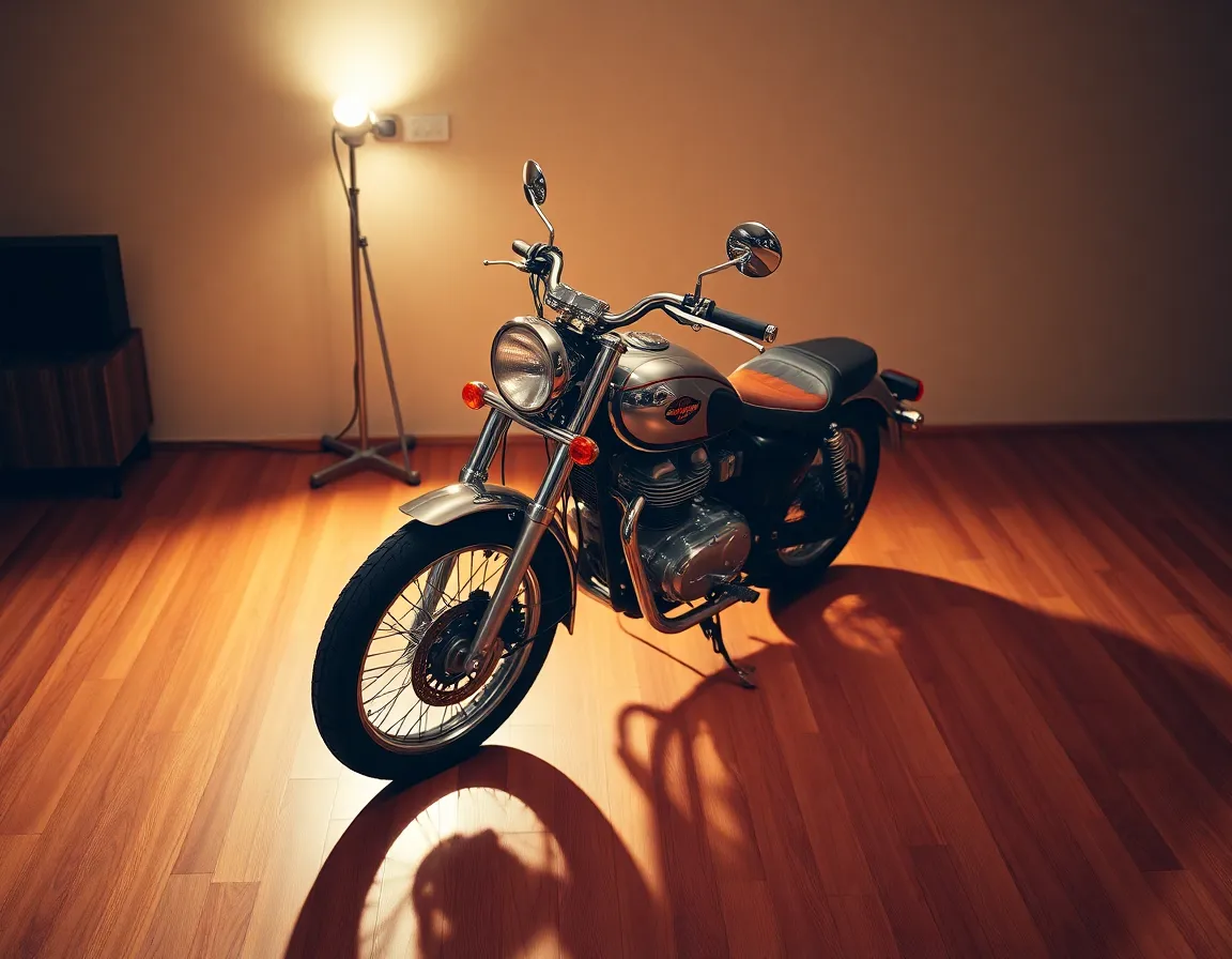 Close-Up of Motorcycle Engine