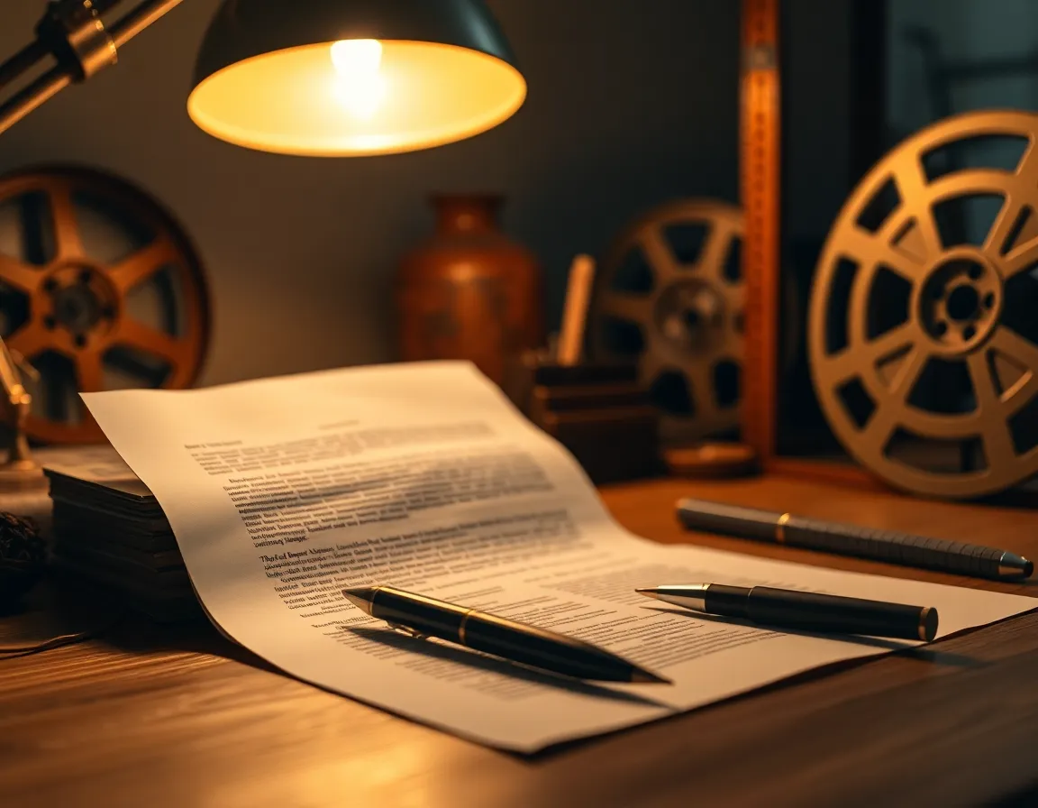 Screenplay and Accessories in Warm Light
