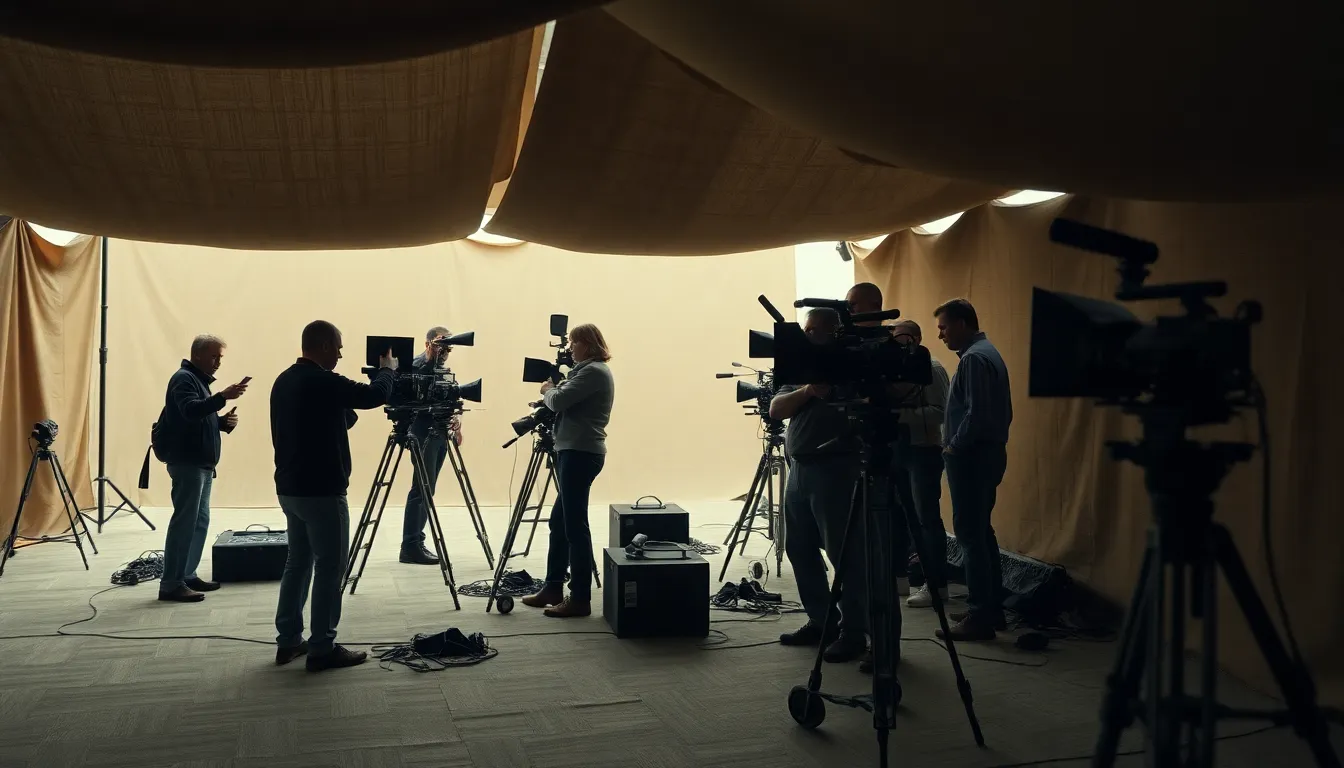 Behind-the-Scenes Film Set in Soft Light