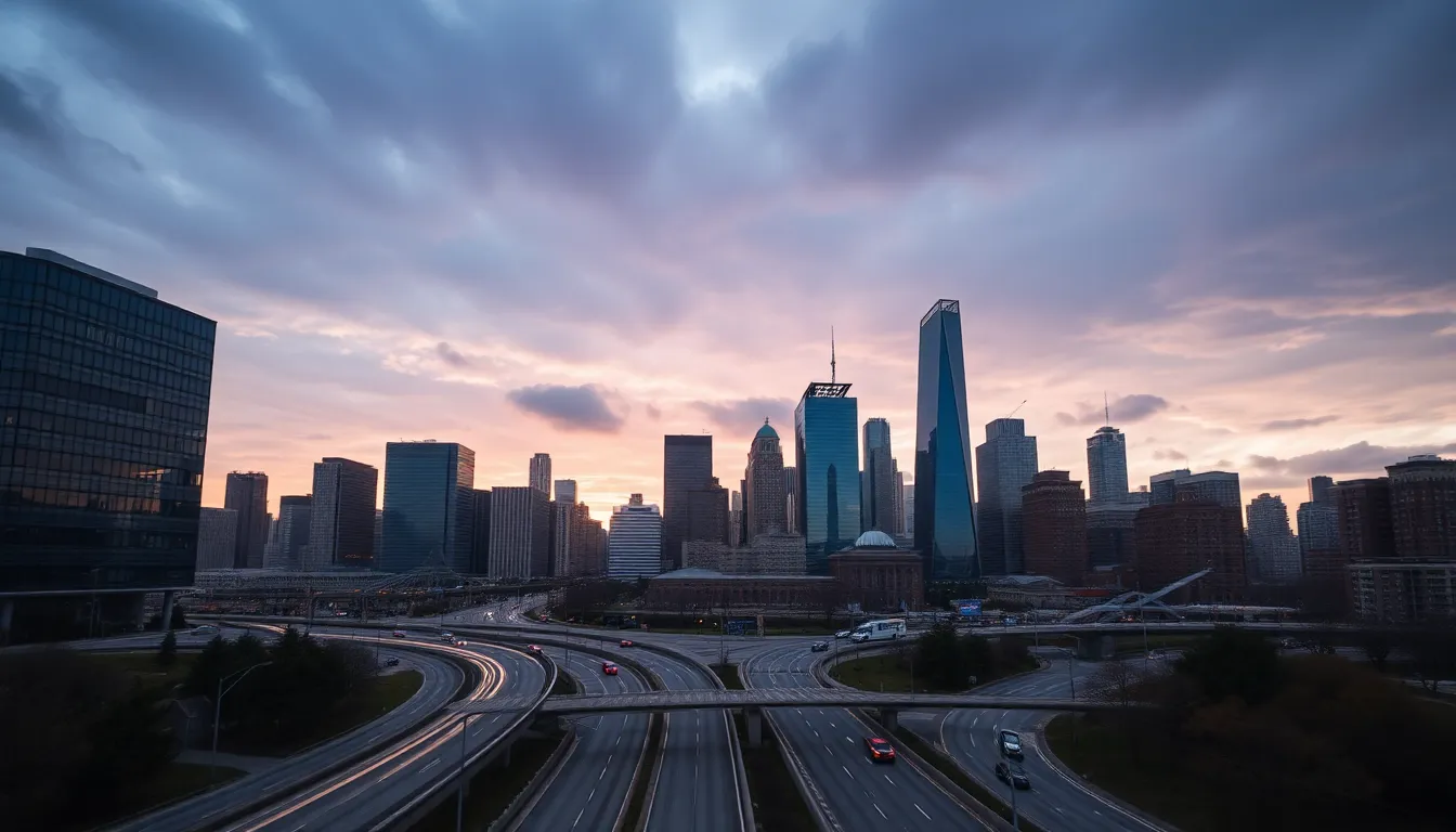 City Skyline at Dusk