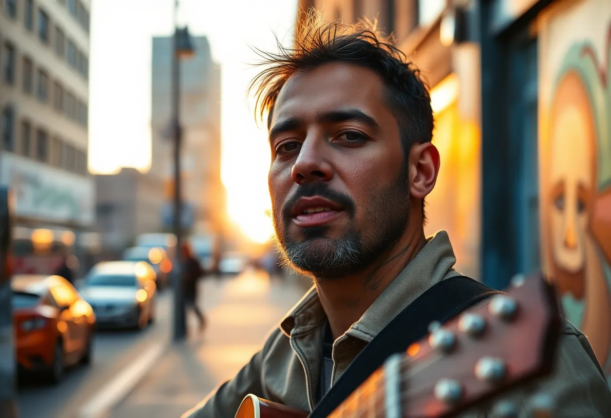 Musician on a City Street
