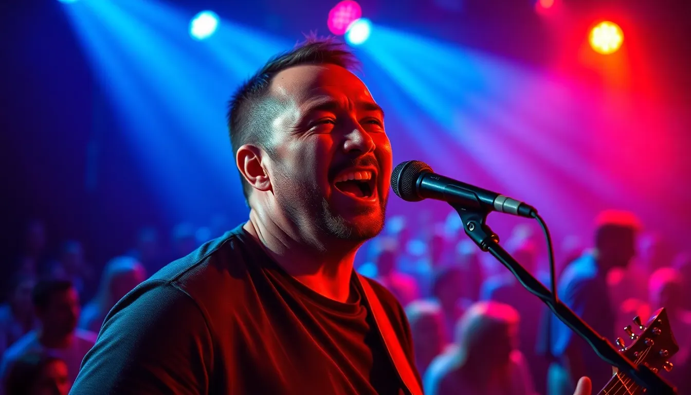 Energetic Live Band Performance on Stage