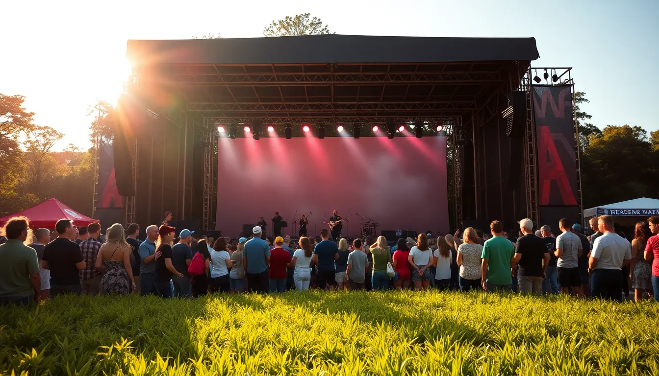 Energetic Outdoor Music Festival Scene