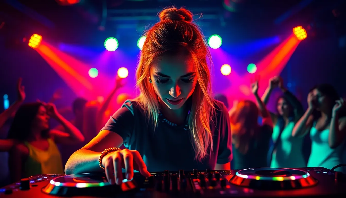 Dynamic DJ in a Vibrant Nightclub