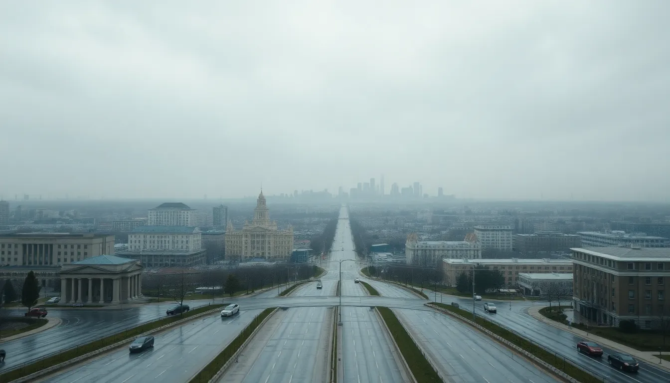 Rainy Urban Landscape