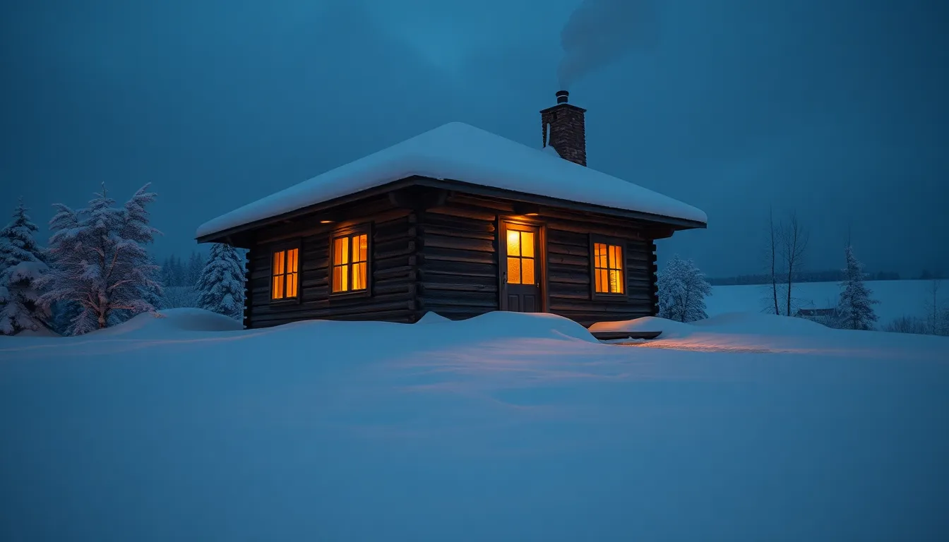 This stunning image captures a frozen lake surrounded by snow-covered mountains at sunrise. The warm hues of the rising sun reflect beautifully off the icy surface, creating a captivating contrast with the cool tones of the surrounding snow. Selective depth of field emphasizes the lake while the mountain peaks fade softly into the background. Rich oranges and pastels blend harmoniously with icy blues, illustrating the tranquil beauty of nature at dawn.
