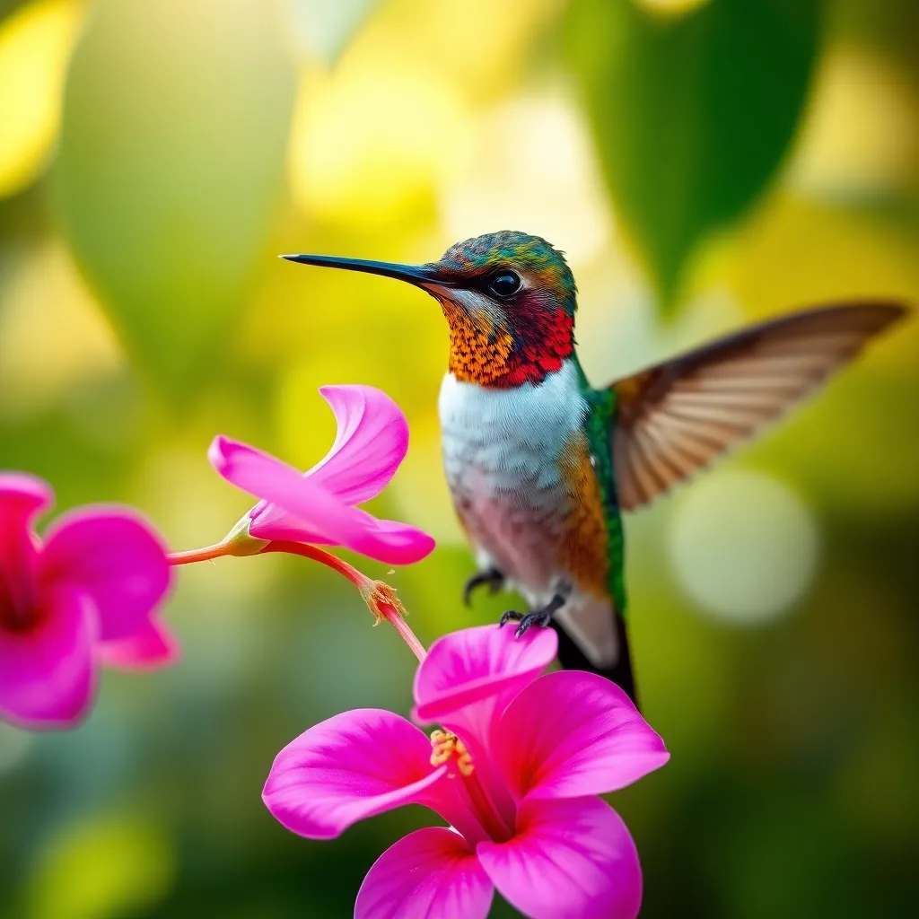 A captivating close-up of a red fox hidden among colorful autumn leaves in a serene forest environment. The natural light filters through the trees, illuminating the fox's vibrant fur and engaging eyes. The background melts into a soft blur, allowing the fox’s details to pop, creating an intimate connection with nature. This image embodies the essence of wildlife in a seasonal transition.