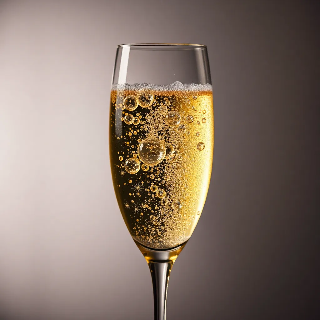 Elegant Champagne Flute for New Year's Toast