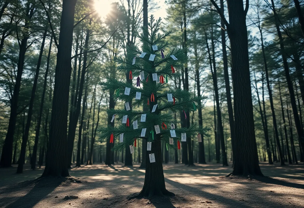 New Year's Wish Tree in Nature