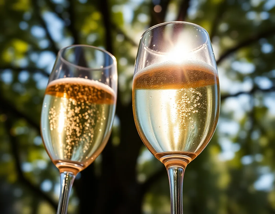 Cheers! New Year's Toast with Champagne