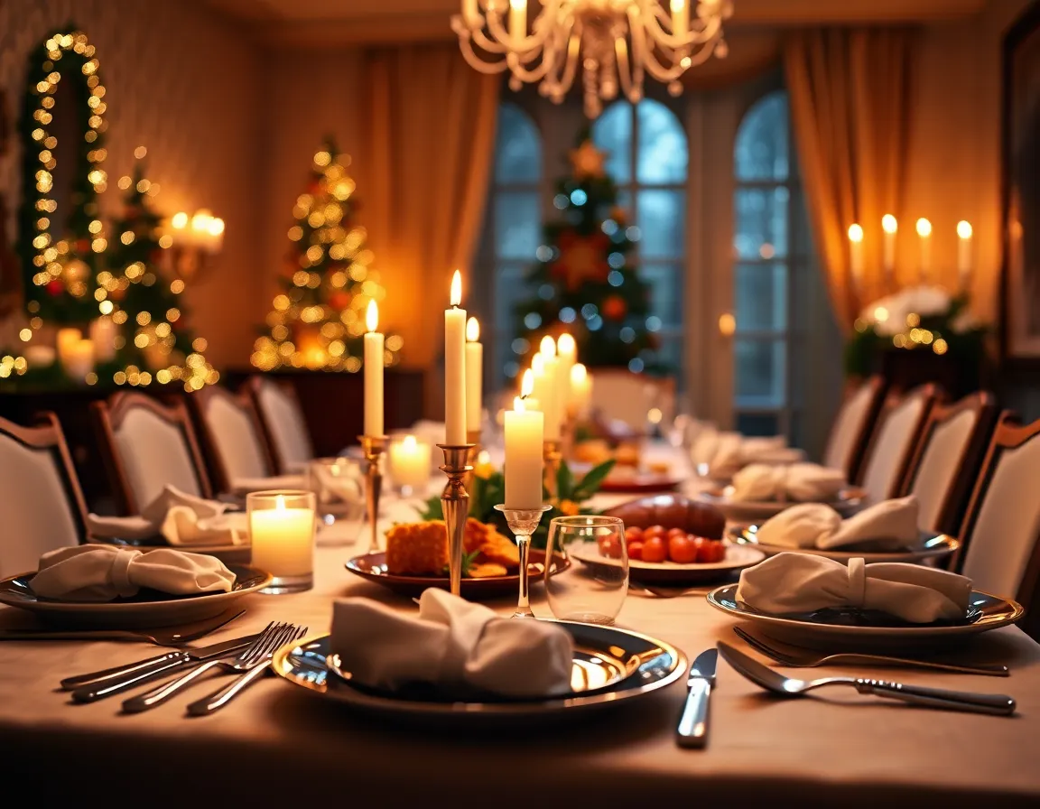 Elegant New Year's Dining Table Setup