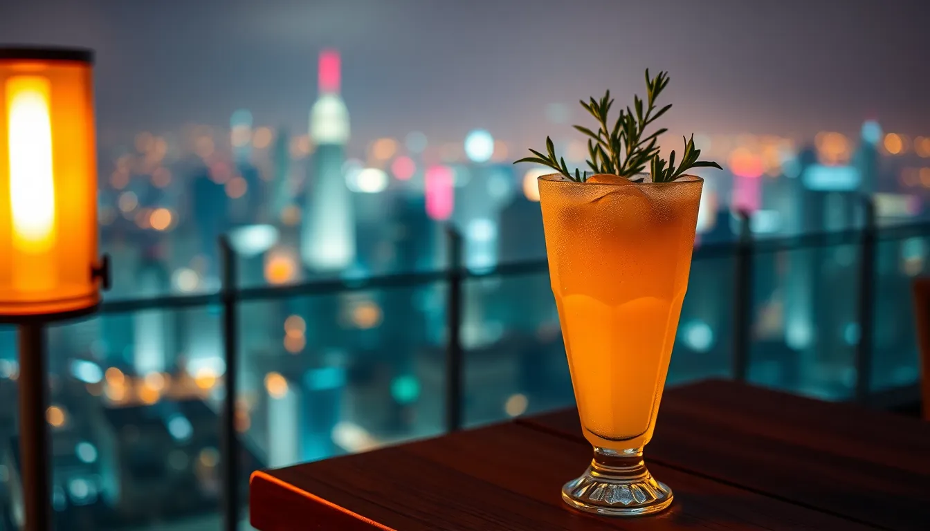 Rooftop Terrace Cocktail with City View