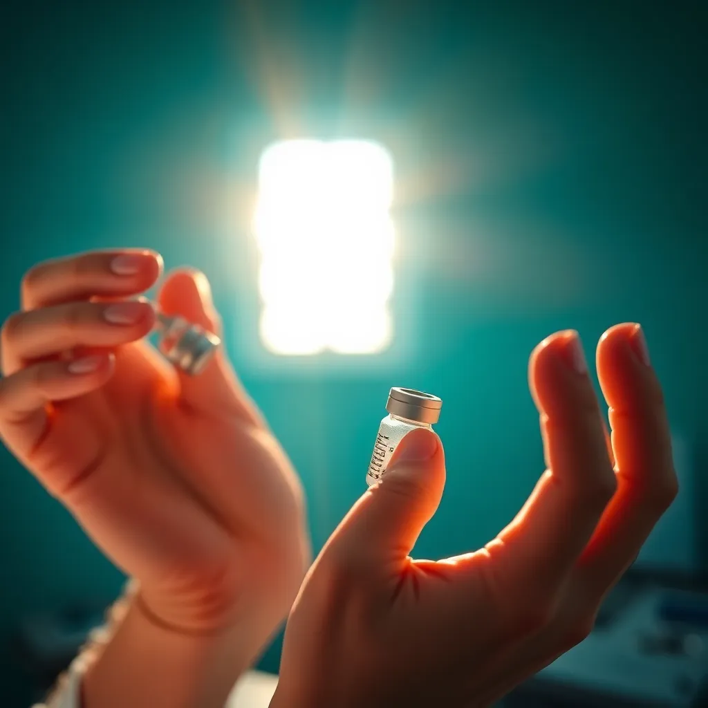 Nurse Preparing Vaccines with Precision