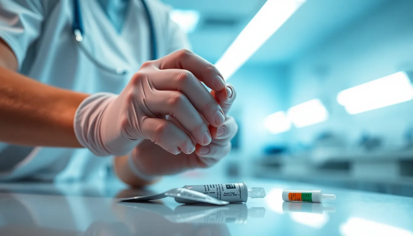 Nurse Preparing Medication in Sterile Environment