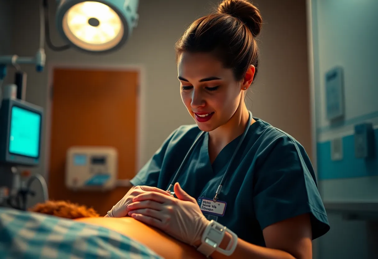 Nurse Performing CPR in Critical Moment