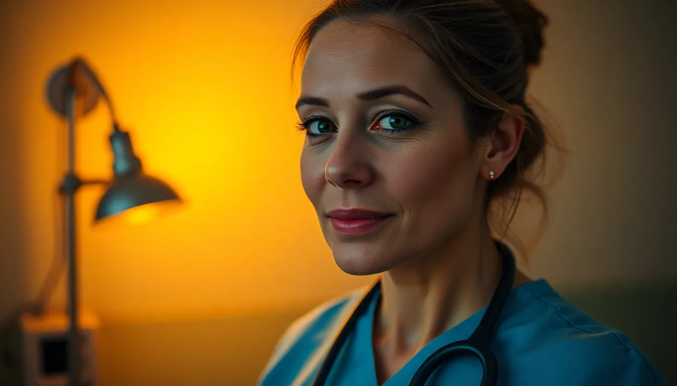 Compassionate Nurse in Hospital Room