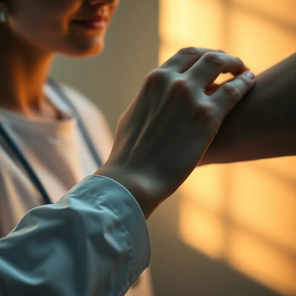 Nurse Checking Patient's Pulse