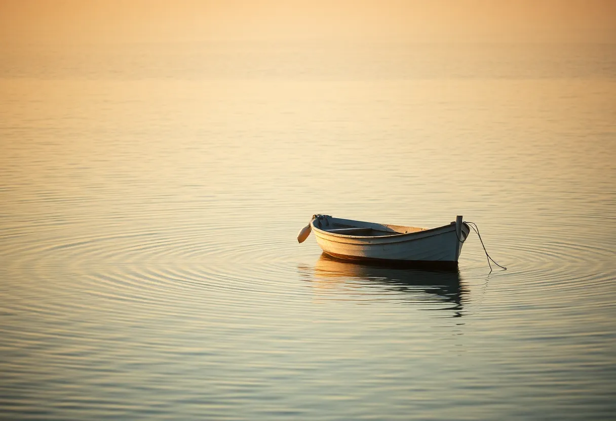 Tranquil Fishing Boat at Anchor