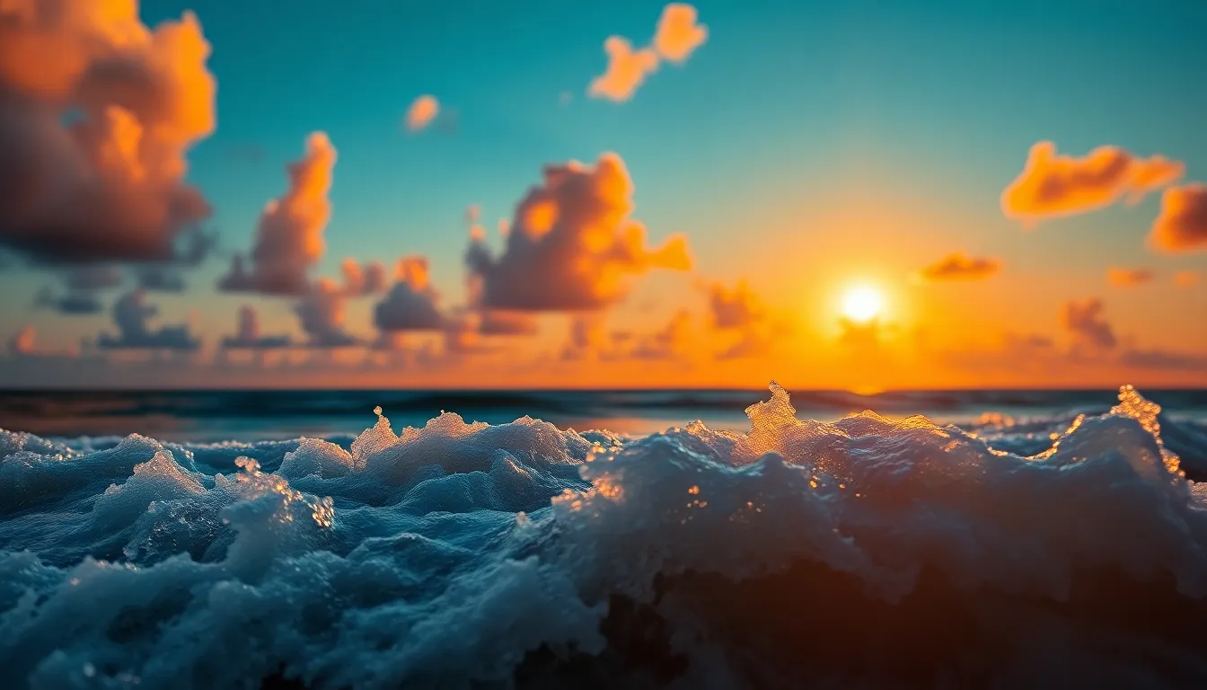 Vibrant Sunset Over the Ocean