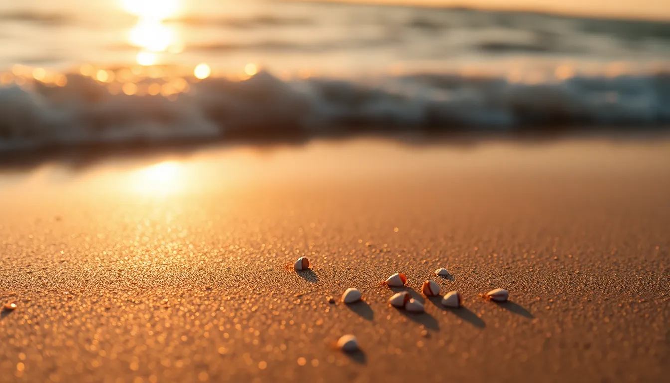 Golden Hour Waves on the Shore