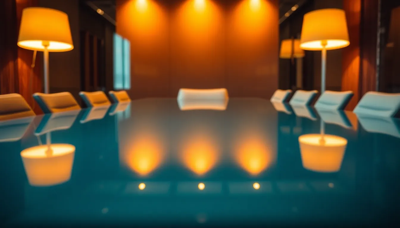 Close-Up of Innovative Meeting Room Setup