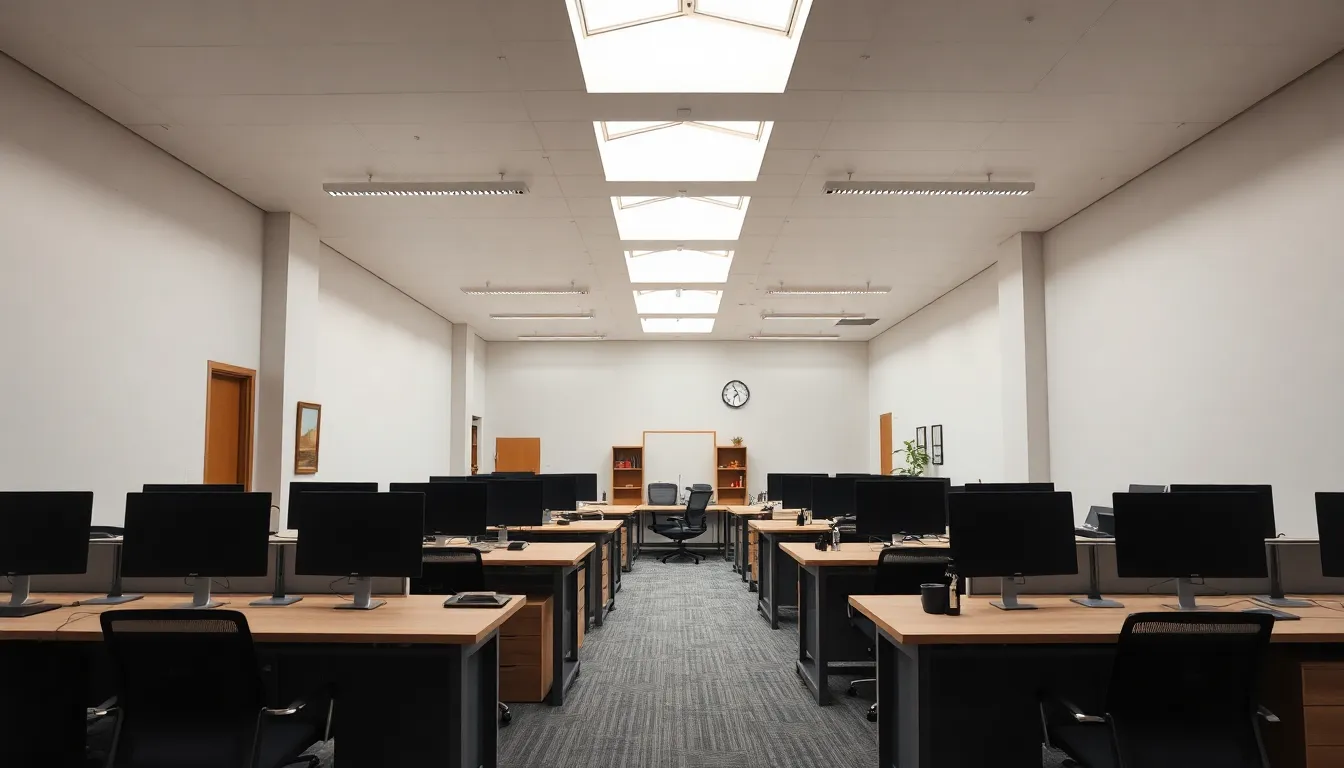 Collaborative Office Space with Modern Desks