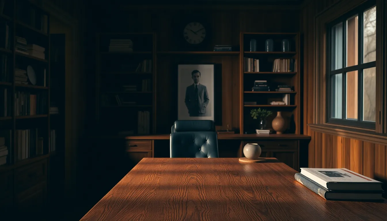 Cozy Home Office with Dramatic Light