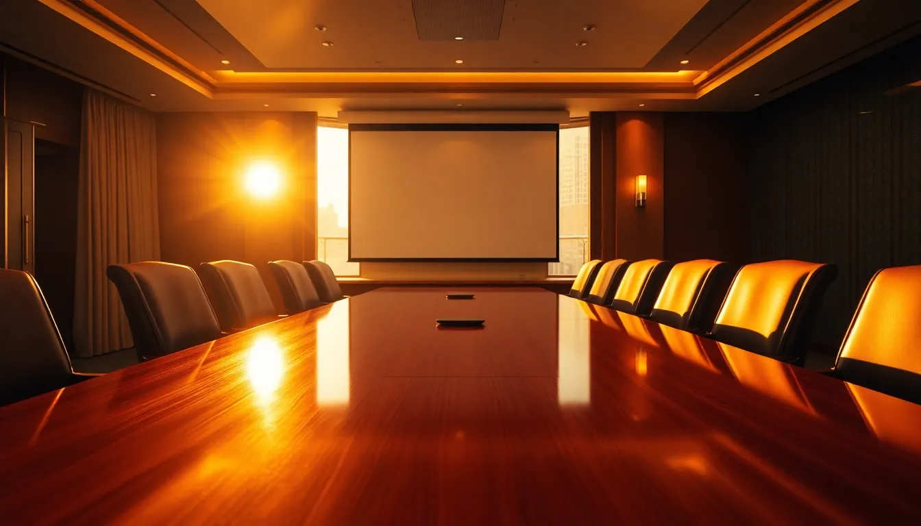 Inviting Conference Room at Sunset