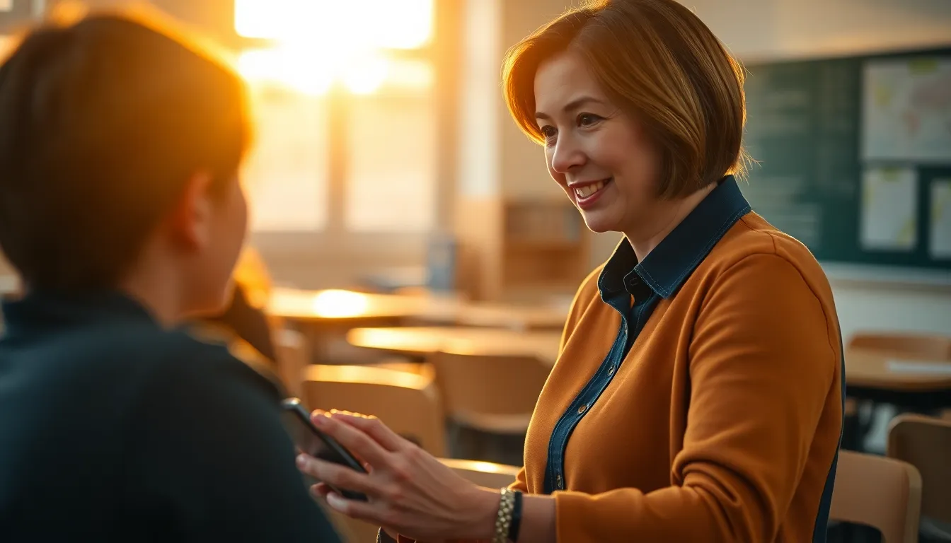 Teacher Engaging Students Online