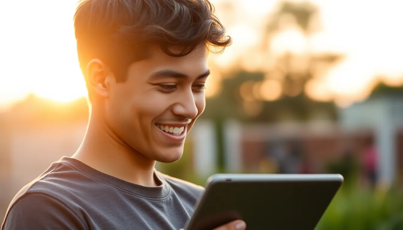 Joyful Learning Outdoors with Tablet