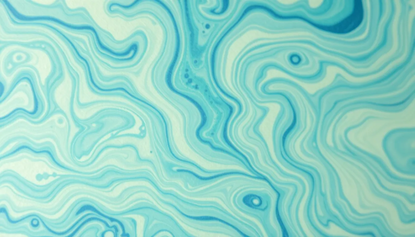 This detailed close-up photograph showcases the mesmerizing marbled design of a textured paper, highlighting its rich swirls of color and intricate details. The evenly diffused studio lighting accentuates the unique characteristics of the paper, creating a soothing atmosphere. With a shallow depth of field, the composition beautifully isolates the texture, inviting viewers to appreciate the artistry and craftsmanship behind the marbling process.
