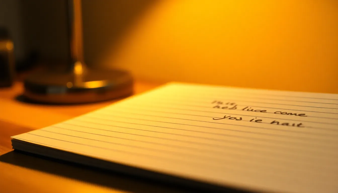 Lined Notebook Paper Close-up