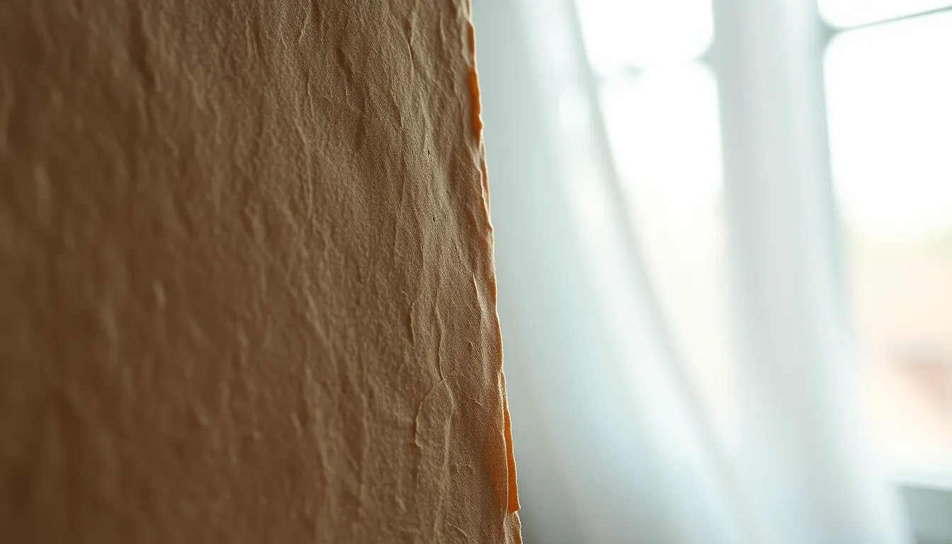 A compelling close-up of vintage paper texture reveals a rich tapestry of weathered fibers and subtle grains. Soft natural light enhances its rugged surface, casting gentle shadows that create depth. This image showcases earthy colors in muted tones, capturing the viewer's attention with a well-balanced composition where the textured paper is prominently placed. Ideal for design and artistic use, the image exudes a sense of nostalgia and authenticity.